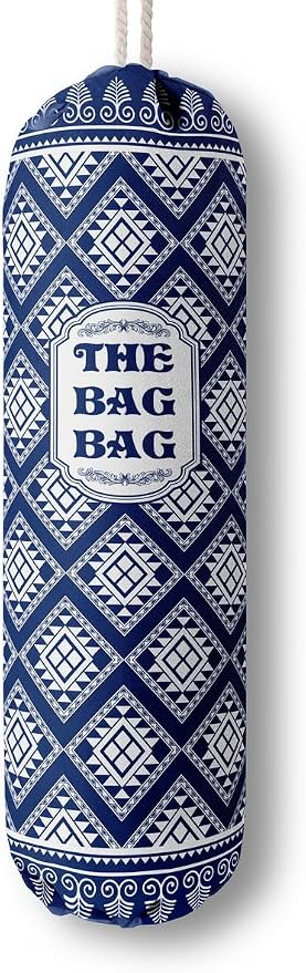 The Bag Grocery Holder, Rustic Organizer for Shopping Bags, Wall Mount Plastic Storage Container Dispenser, Kitchen Gifts for Women Family Friends Grandma Mom (B-5) by HiLus