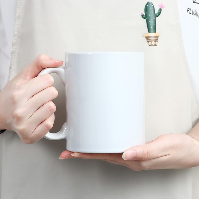 Large Coffee Mugs, 22 OZ(650ml) Extra Coffee Mug Set of 2, Smooth Ceramic Boss Cups, Big Capacity and Large Handle, for Dad Men, White - Image 7