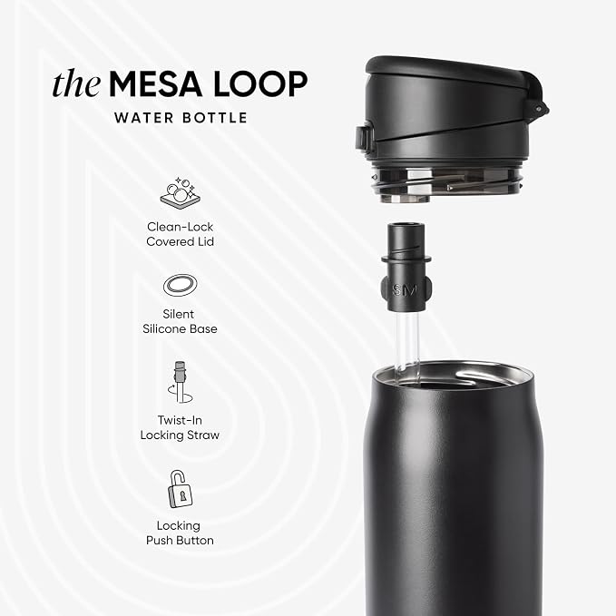 Simple Modern Halloween Water Bottle with Straw |24oz | Spiderweb | Mesa Loop Insulated Water Bottle for School, Sports, Travel | Leak Proof, Stainless Steel, Spiderwebs - Image 6