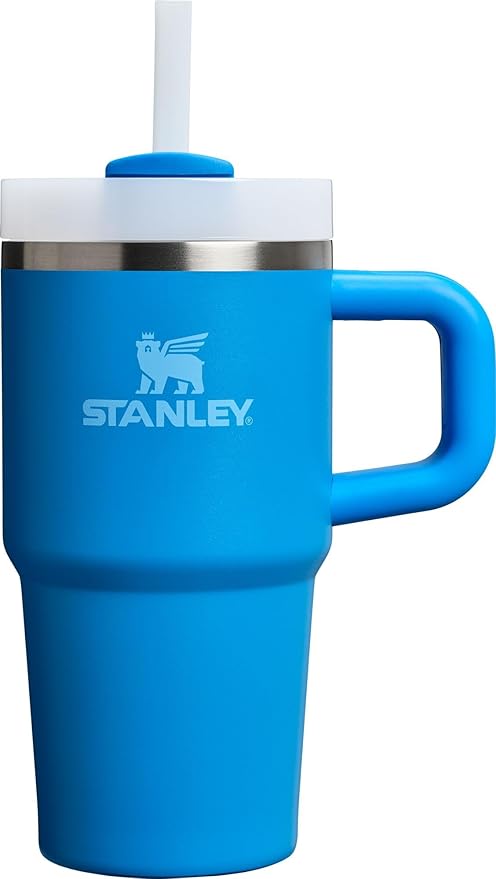 STANLEY Quencher H2.0 Flow State Tumbler, 20 oz, Azure | Handle and Straw | 3-Position Lid | Cup Holder Compatible for Travel | Insulated Stainless Steel Cup | BPA-Free by Unknown