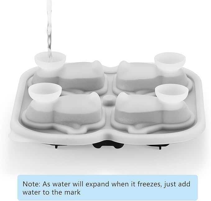 Penguins Ice Cube Tray Fun Shapes, Odd Novelty Cute Penguin Gifts, 2.2" Large Silicone Whiskey Ice Mold for Cocktails,Bourbon,Brandy, w/Funne