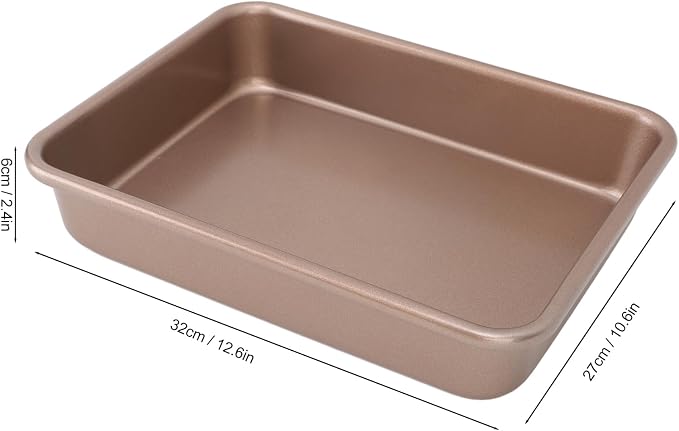 Zerodis Baking Cookie Sheets Baking Trays Rectangular Sheet with Even Heat Distribution for Cakes Pastries Carbon Steel Pan Non Stick Oven Tray Carbon Steel (Large Rectangular) - Image 8