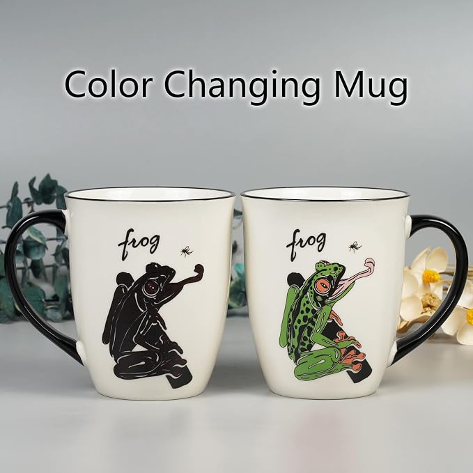 Ceramic Color Heat Changing Mug Funny Coffee Mug for Mom Dad Porcelain Tea Cup Gifts for Men Women Birthday Christmas Housewarming Holiday Anniversary Valentines Day - Image 4