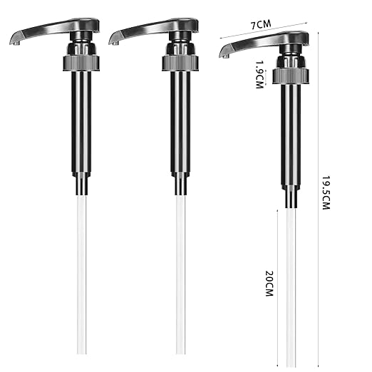 Coffee Syrup Pumps Black Syrup Pump Dispenser for 750ml/25.4 oz Skinny Syrup Bottles for Home & Coffee Bar Drinking Mixes, Tea, Beverage, Cocktails