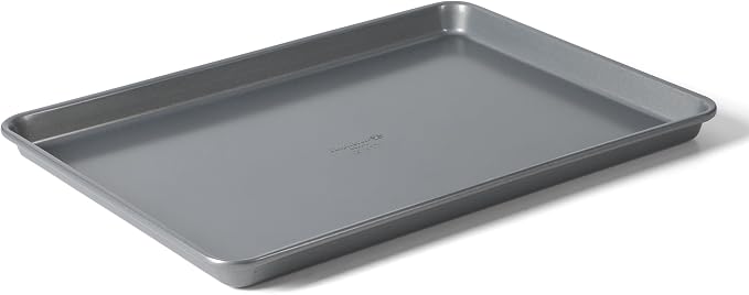 Calphalon Titan Steel Core PFA Free Nonstick 17 x 12 Cookie Sheet Baking Pan, Heavy Duty Reinforced Steel Bakeware for Even Heating, Oven Safe Baking Tray for Cookies by Unknown