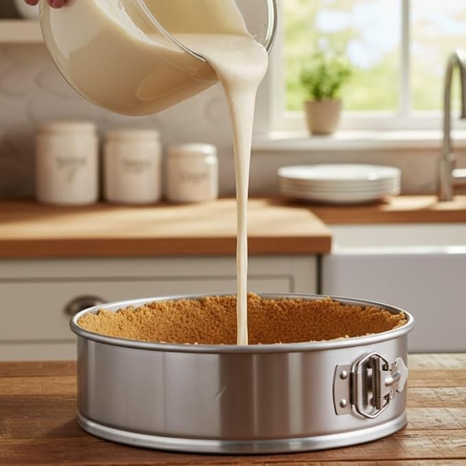 Soro Essentials- 10'' x 3'' Deep Aluminum Round Spring Form Pan- Leak Proof Cheesecake Pan Spring Form Pans with Removable Bottom and Quick Release Latch for Baking Cheesecake Cakes - Image 2