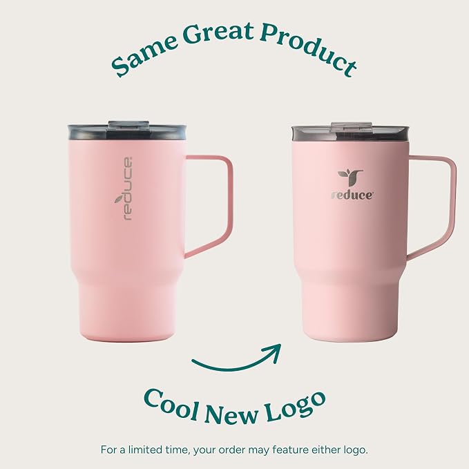 REDUCE Hot1 18 oz Hot1 Stainless Steel Insulated Mug with Temperature Adjusting Lid - Dual-Wall Vacuum, Cupholder Friendly - Keeps Drinks Hot for 6 Hours - Ideal for Coffee, Tea & Other - Baked Clay - Image 2