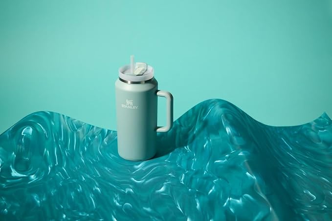 STANLEY Quencher H2.0 Flow State Tumbler, 64 oz, Seafoam | Handle and Straw | 3-Position Lid | Large Capacity for Travel & Sports| Insulated Stainless Steel Cup | BPA-Free - Image 6