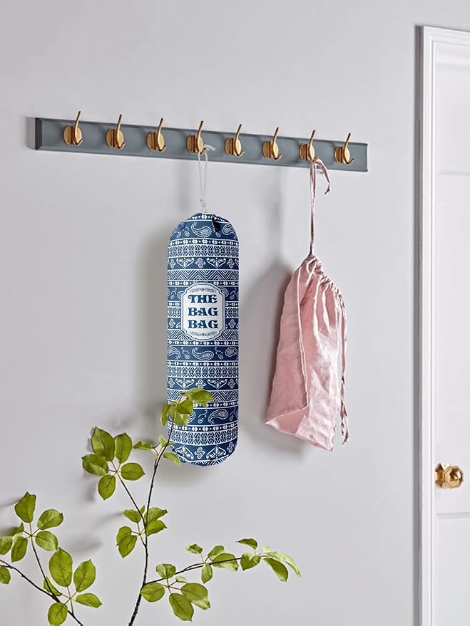 Rustic Grocery Bag Holder & Organizer - Wall Mount Plastic Bag Storage Dispenser - Kitchen Gift for Women, Family & Friends (B-8) - Image 5