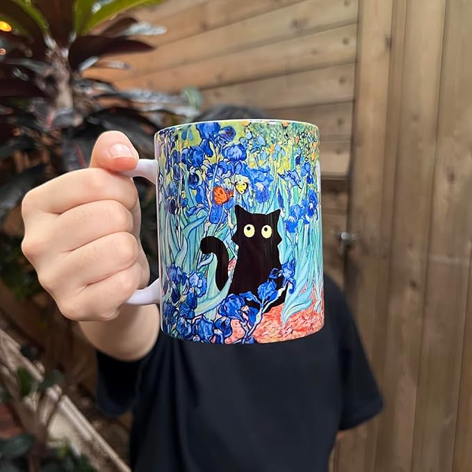 Famous Art Paintings Funny Cat Coffee Mug for Artist Cat Lovers, Famous Picture Classic Art Aesthetic Canvas Mug Gift for Women - Image 3