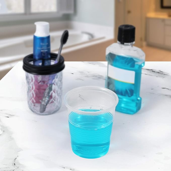 300 Pack 3 OZ Clear Plastic Cups,Disposable Bathroom Mouthwash Cups, Small Plastic Espresso Tumblers Ideal for Drinking Tasting, Food Samples
