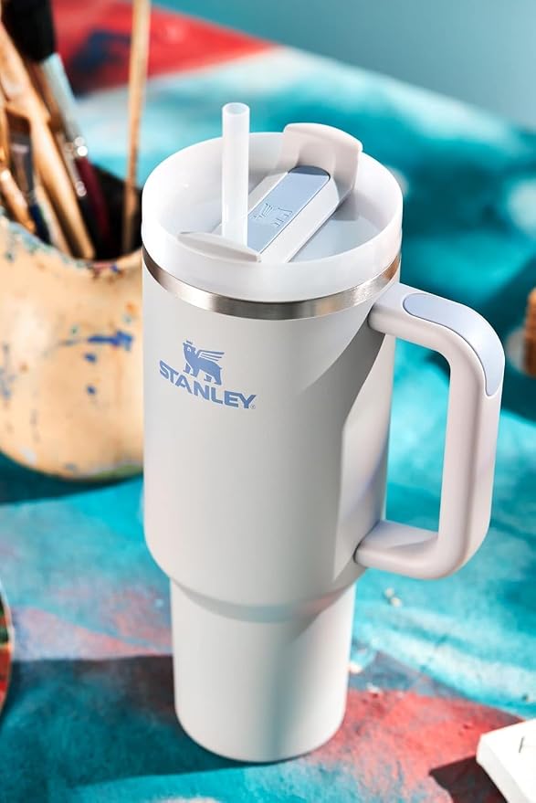 STANLEY Quencher H2.0 Flow State Tumbler, 40 oz, Fog | Handle and Straw | 3-Position Lid | Cup Holder Compatible for Travel | Insulated Stainless Steel Cup | BPA-Free - Image 2