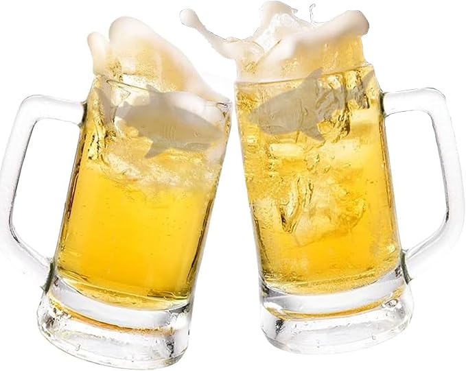 Shark Ice Mold for Whiskey & Cocktails – 3D Shark Silicone Ice Cube Molds with Easy Release, Reusable & Flexible Tray for Drinks, Coffee, Juice, Fun Party & Gift Idea