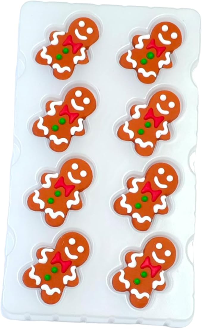 Edible Christmas Themed Gingerbread Man Sugar cake decorations, perfect Icing Cookies decro for Xmas Gingerbread House, Cupcakes, Cake, Macaron, Cookies, and Cakecicles Decorating by Clonynix