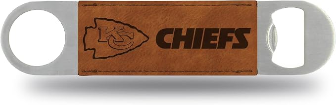 Rico Industries NFL Laser Engraved Bar Blade Faux Leather Laser Engraved Bar Blade - Great Beverage Accessory for Game Day by RicoIndustries