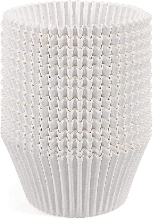 Caperci White Jumbo Muffin Cupcake Liners - 150pcs Large Baking Cups, Odorless, Food Safe Grease-Proof Cupcake Wrappers Papers by Caperci