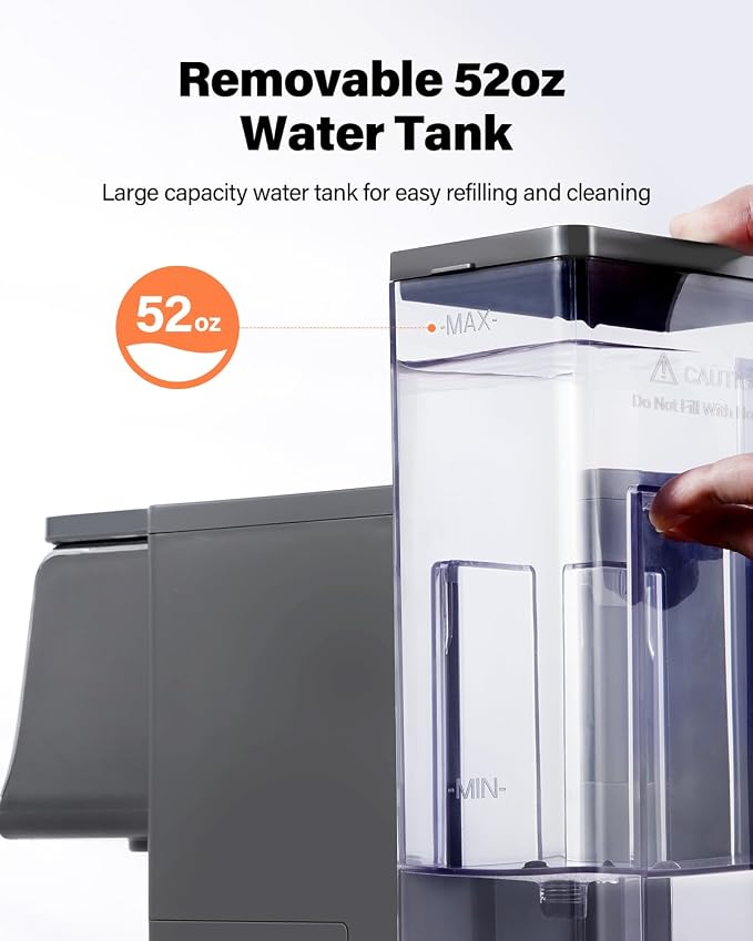 K Cup Coffee Maker With Bold Setting, Single Serve Hot & Iced Coffee Maker for K-Cup and Grounds, 52 Oz Removable Water Tank, 6 to 14oz Brew Size, Pod Coffee Machine With Reusable Filter, Gray - Image 4