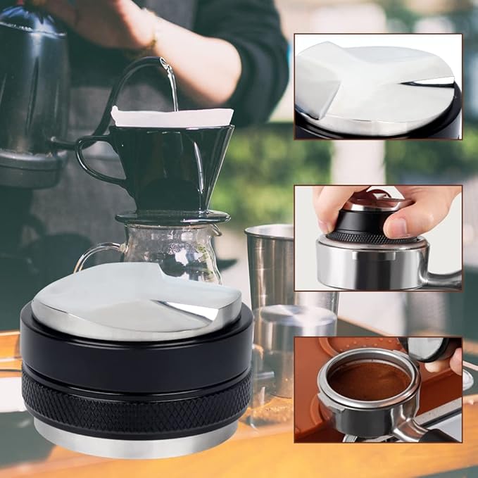 58mm Coffee Distributor,Dual Head Coffee Tamper,Espresso Distribution Tool,Adjustable Depth- Professional Espresso Distributor Leveler Tool Fits for 58mm