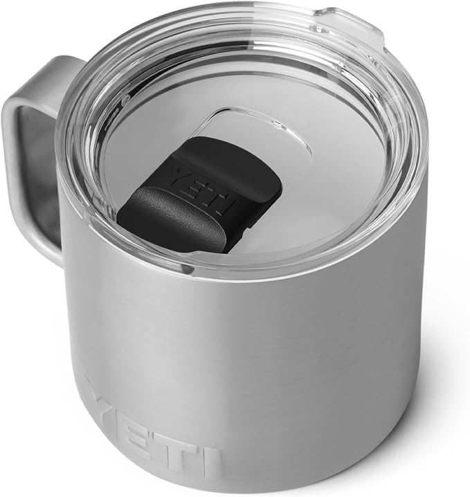 YETI Rambler 14 oz Ceramic Lined Stackable Mug, Vacuum Insulated, Stainless Steel with MagSlider Lid, Stainless by YETI