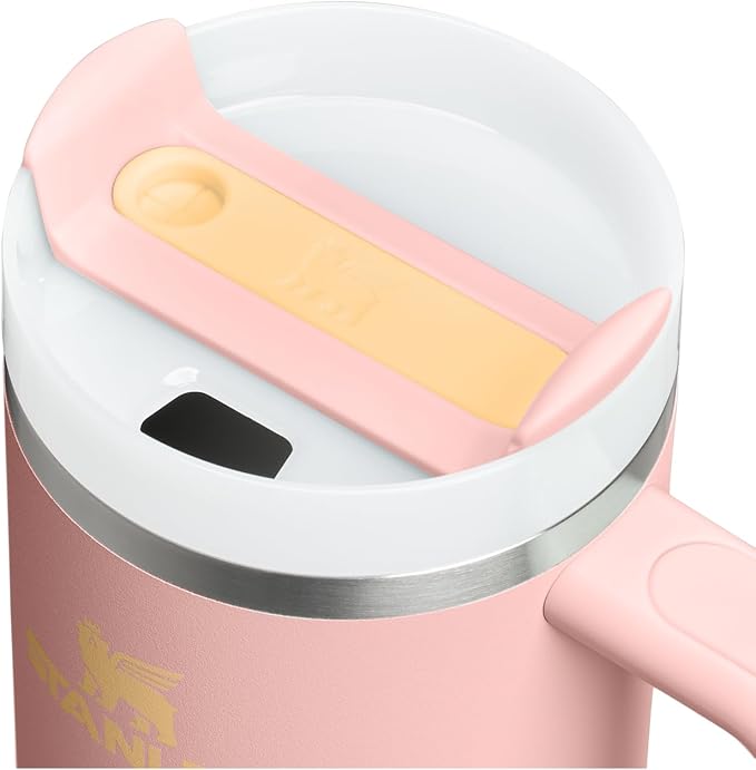 STANLEY Quencher H2.0 Flow State Tumbler, 30 oz, Peach Rose | Handle and Straw | 3-Position Lid | Cup Holder Compatible for Travel | Insulated Stainless Steel Cup | BPA-Free - Image 2