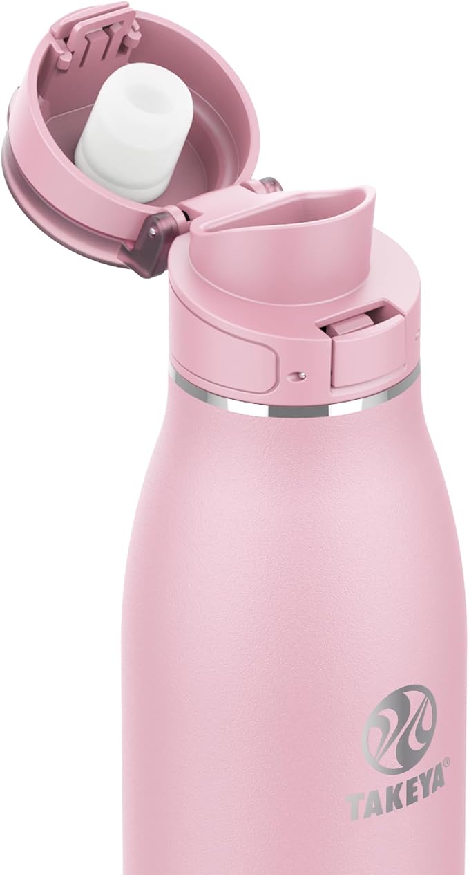Takeya Traveler Stainless Steel Travel Coffee Mug with Flip-Lock Lid (25 oz, Blush)- Leakproof Insulated Mug for Coffee & Tea - Image 2