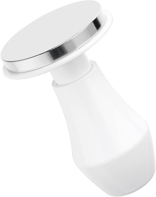 Normcore 53.3mm Espresso Coffee Tamper V4.1, Spring Loaded Tamper With Stainless Steel Flat Base15lb / 25lb / 30lbs Replacement Springs, Anodized Aluminum Stand, White