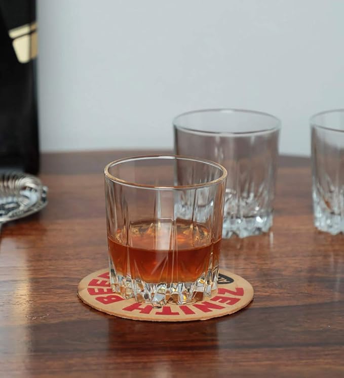 Pasabahce Karat Crystal-Clear Whiskey Glasses, Set of 6 – 10 oz (300ml) Lowball Tumblers – Vintage Style Rocks Glassware for Scotch, Bourbon & Mixed Drinks - Image 2