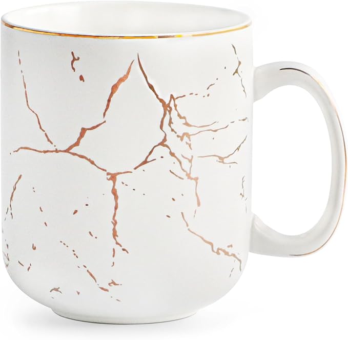 harebe 22 OZ Ceramic Extra Large White Coffee Mug with Handle,Oversized Hot Tall Latte Mugs,Dishwasher Safe Big Capacity Giant Mug for Men Women by harebe