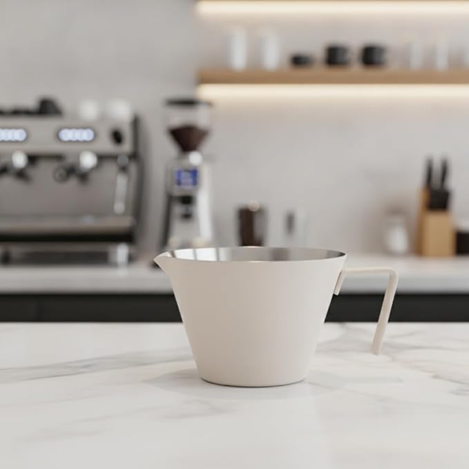 Coffee Measuring Device Espresso Measuring Cup Cup Pouring Cup With Ergonomic Side Handle And Suitable for home operations beverage labs tasting, Satin Finish, 100ML Single Spout - Image 7