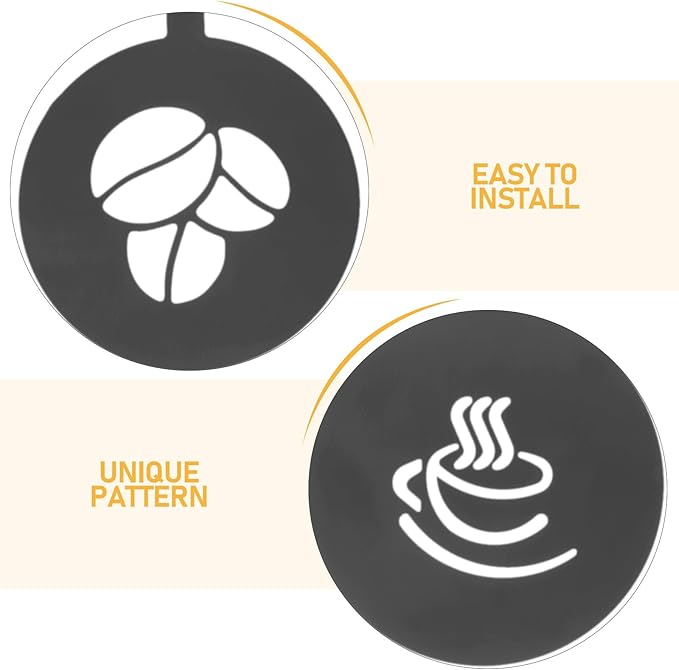 4pcs Stainless Steel Coffee Stencils: Latte Art Decorating Templates for Cappuccino Cake and Bread - DIY Spray Stencil Tools