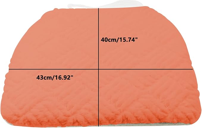 Plush Chair Cushion, Oval Chair Cushion Pad,Ultra Soft Nonslip Seat Pad,Comfortable Chair Cushion Cover,2PCS Memory Foam Chair Seat Cushion for Home Office Kitchen Dining Chairs Auburn by MetalTools