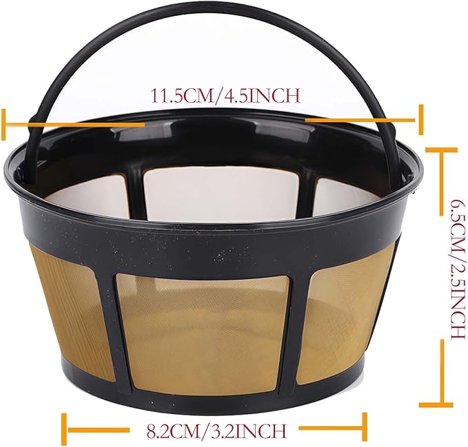 Reusable Coffee Filter, fits Mr. Coffee 10-12 Cup Coffee Maker Coffee Filters for Mr Coffee Filter Basket (2 PCS)