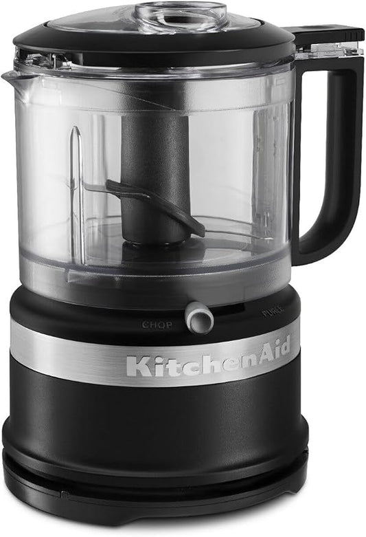 KitchenAid 3.5 Cup Food Chopper KFC3516BM, Matte Black | Dishwasher-safe Work Bowl, Stainless Steel Multi-Purpose Blade, 2 Speeds Plus Pulse, Easy Cord Wrap by Unknown