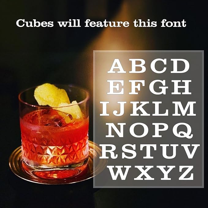 Letter T Monogram Ice Cube Mold Custom Ice Cube Mold 2 Inch Big Initials Silicone Ice Cube Tray Gifts for DAD Gifts for Him