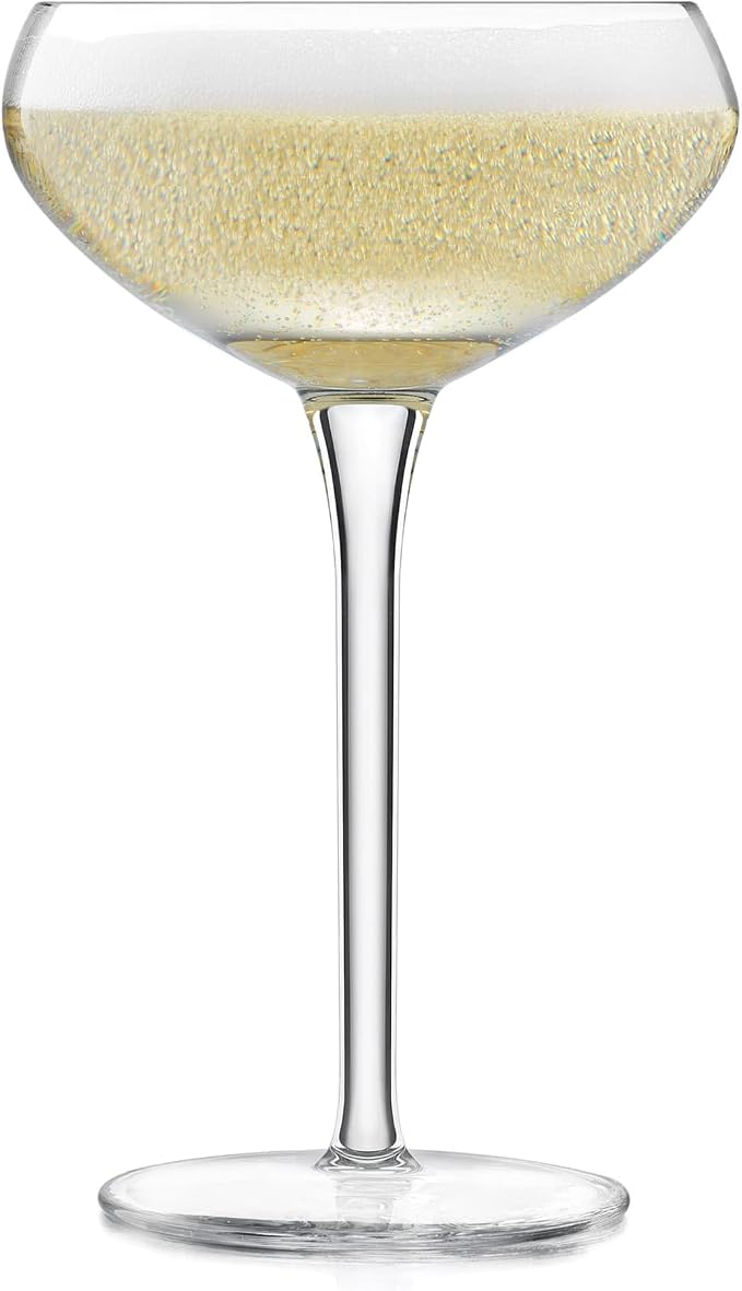 Libbey Signature Kentfield Coupe Cocktail Glasses Set of 4, Classic Tall Stemmed Glass Cup, Champagne Coupe Glasses Gift Set for Weddings, Birthdays - Image 4