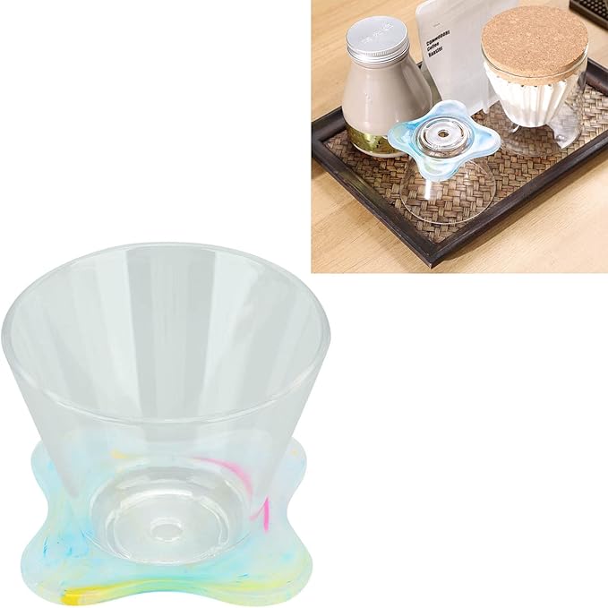 Coffee Dripper for V3, Can be Used with Filter Paper, Coffee Powder Fully Braised, more Intense Flavor, Dripper Size: 9 x 9 x 7cm/3.5 x 3.5 x 2.8in, Holder Size: 8 x 8cm/3.1 x 3.1in