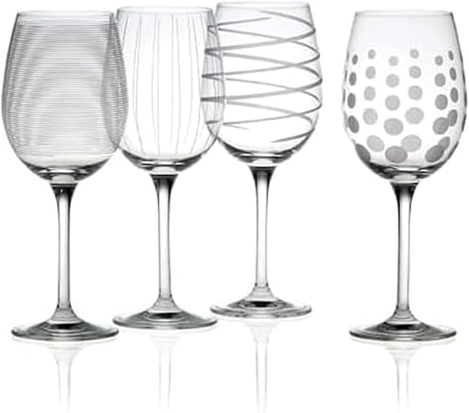 Mikasa Cheers White Wine Glasses Set of 4, 16-Ounce Elegant Glassware, Durable and Dishwasher Safe, Perfect for Everyday or Entertaining by Mikasa
