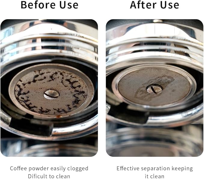 watchget 53 Espresso Puck Screen - 0.8mm Thickness Espresso Screen Double-layer Lower Shower Screen with Magnetic Nail Metal Reusable Filter for 54mm Protafilter Basket Stainless Steel Coffee Filter