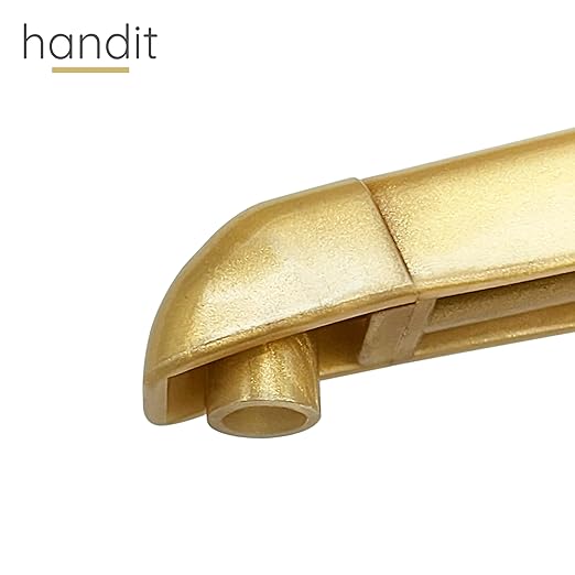 HANDIT - Gold Coffee Syrup Pumps with Tip Covers | Fits 25.4oz/750ml Liter Torani, Skinny, Davinci | Fits Monin Plastic 33.8oz Bottles | Does Not Fit Monin Glass 750ml | 6 w/Covers