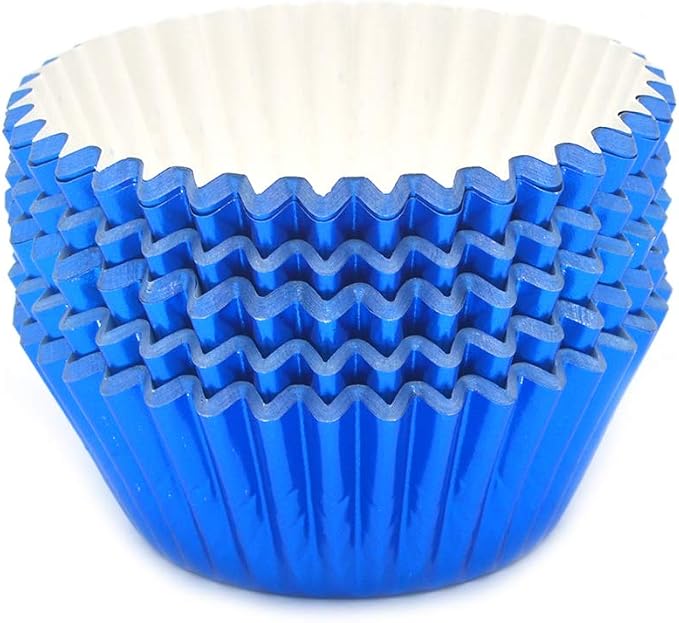 Standard Blue Foil Cupcake Liners Muffin Baking Cups for Party and More, 100-Count - Image 5