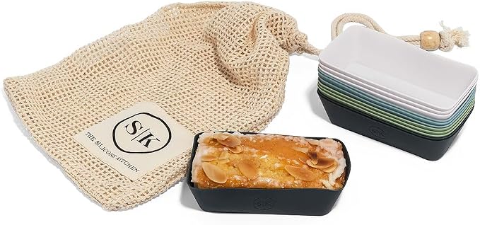 Silicone Individual Mini Loaf Pans - Reusable, Non-Toxic, BPA Free, Dishwasher Safe, Bento Box Accessories (12 Pack, Navy, White, Blue, Green) - Image 2