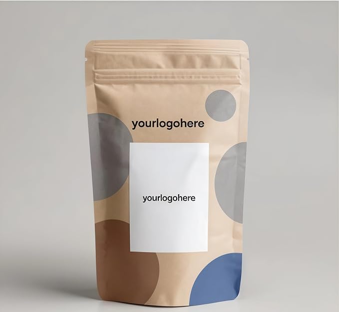 1000Pcs Custom Logo Brown White Kraft PaperBag with Window,Stand up Flat Bottom Paper Bag (Min Order 1000 Pcs), Reusable Zipper Lock Pouches Food Storage Bags - Image 9