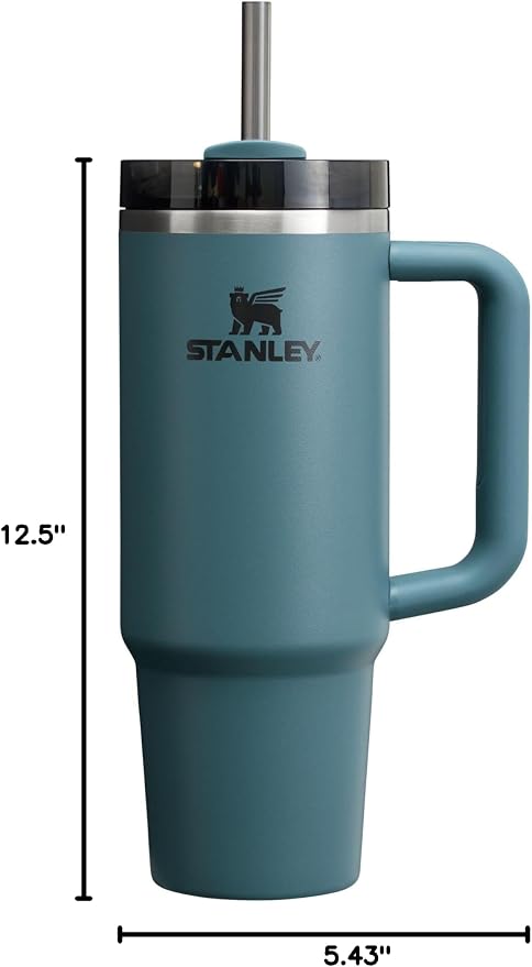 STANLEY Quencher H2.0 Flow State Tumbler, 30 oz, Blue Spruce | Handle and Straw | 3-Position Lid | Cup Holder Compatible for Travel | Insulated Stainless Steel Cup | BPA-Free - Image 10