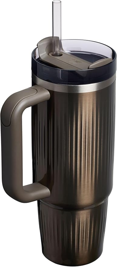 STANLEY Quencher H2.0 Tumbler with Handle and Straw 30 oz | Flowstate 3-Position Lid | Cup Holder Compatible for Travel | Insulated Stainless Steel Cup | BPA-Free | Fluted Gunmetal Shine - Image 3