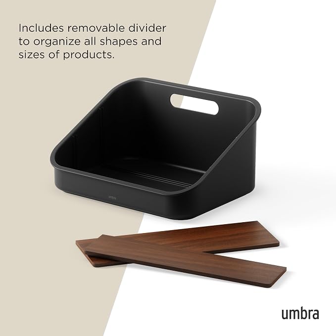 Umbra Bellwood Packet Organizer, Plastic and Wood, Walnut/Black - Image 6