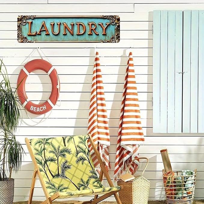 Bar Sign Bar Gifts Vintage Metal Wall Decor Sign"LAUNDRY" Street Sign Funny Man Cave Decor Accessories for Home, Bar, Bathroom, Bedroom Unique Retro Tin Signs for Outdoor 4 X 16 inches - Image 2