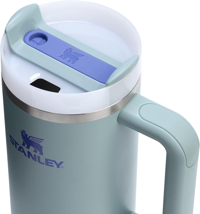 STANLEY Quencher H2.0 Flow State Tumbler, 30 oz, Blue Cactus | Handle and Straw | 3-Position Lid | Cup Holder Compatible for Travel | Insulated Stainless Steel Cup | BPA-Free - Image 2