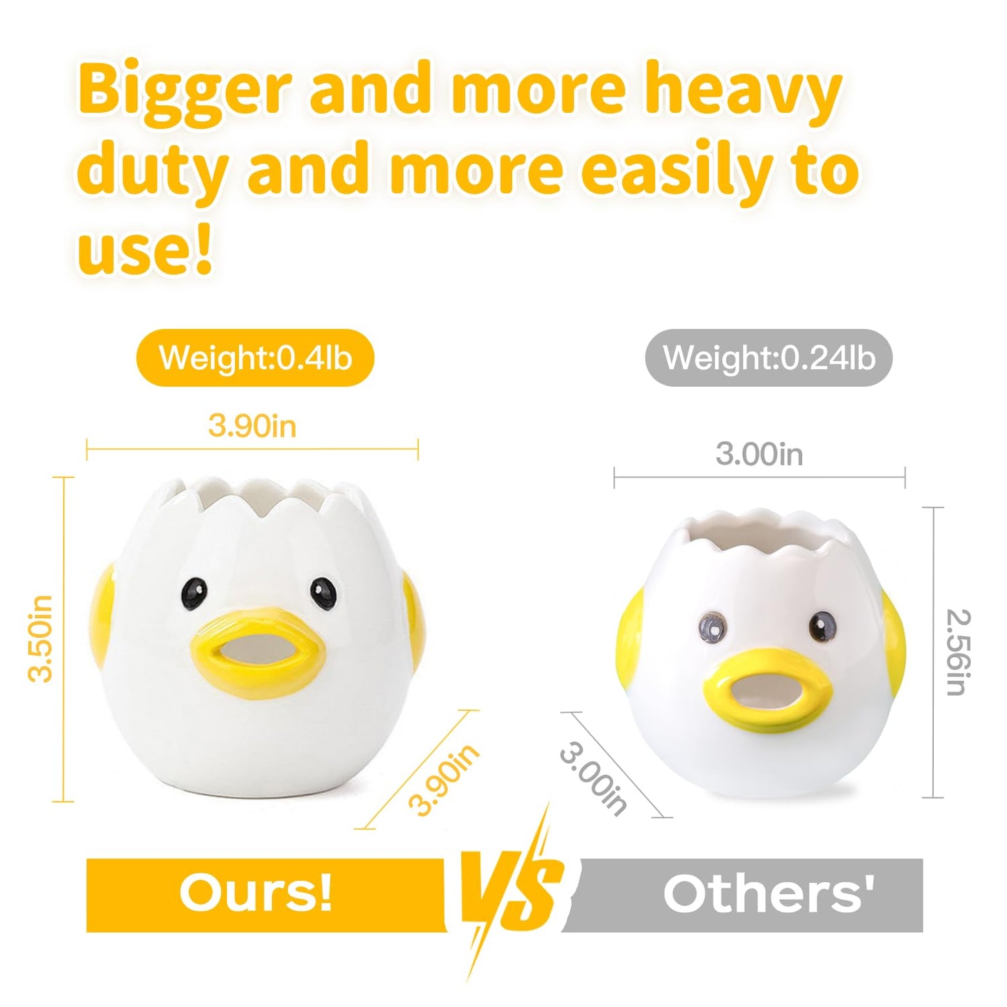 Ceramic Egg Separator for Baking Cute Kitchen Gadget 2026