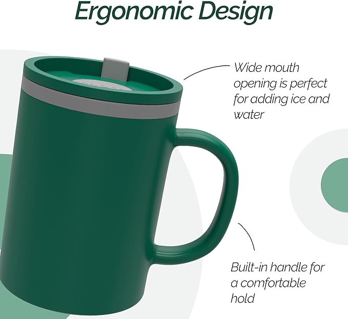 Copco Iconic Desk Mug 16 Oz - Green/Hunter Green, Set of 2 - Image 5