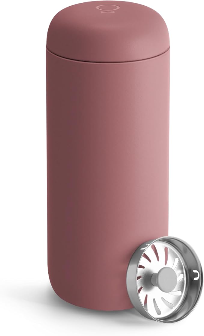 Fellow Carter Move Ceramic Lined Travel Coffee Mug 16 oz - Leak-Proof Lid | No Metallic Taste, Dishwasher Safe, Hot 12Hr Cold 24Hr, Stainless Steel Tumbler, BPA-Free, Fits Cup Holders, Desert Rose by Unknown